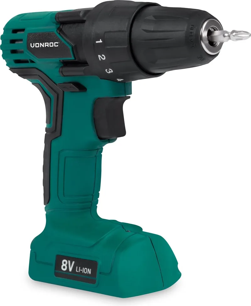 Accuboormachine 8V – Incl. oplader & 50mm dubbele schroefbit van VONROC – productafbeelding
