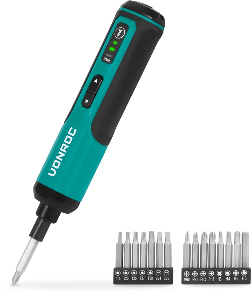 Elektrische Schroevendraaier 4V - Incl. 15-delige bitset en USB-C kabel by VONROC – product image