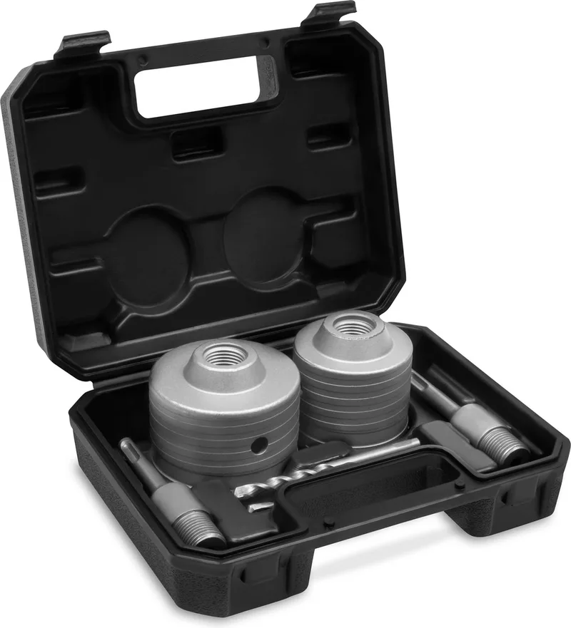 Gatenzaag set SDS-Plus – 2-delig – 68-82mm - Universeel – Incl. gatenboor, centreerboor en SDS-plus adapter by VONROC – product image