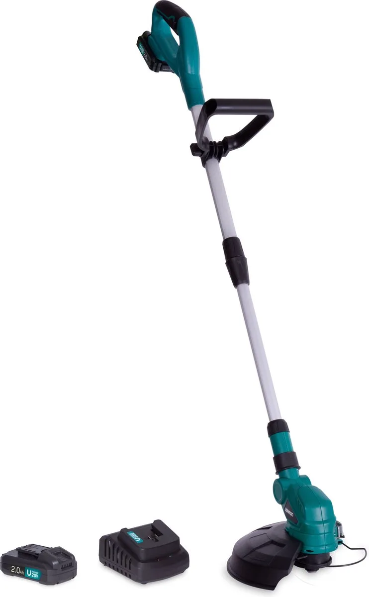 Grastrimmer 20V – VPower 20V - Incl. 2x 2.0Ah accu en oplader – 250mm – Dubbele spoel (2x4m) – Telescopische stang von VONROC – Produktbild