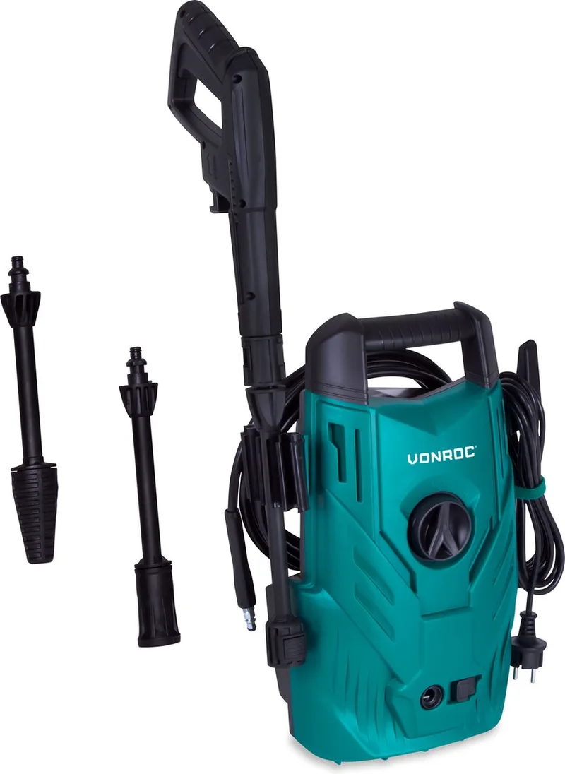 Hogedrukreiniger V14C-1 - 1400W – 110 bar – 390 l/h – Compact - Incl. 5m slang, spuitstukken en accessoires fra VONROC – produktbillede