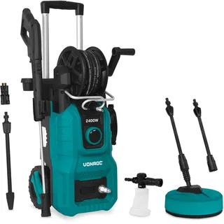 Hogedrukreiniger V24-2 - 2400W – 180 bar - Incl. 10m premium slang, terrasreiniger, schuimsproeier en accessoires van VONROC – productafbeelding 1 van 5
