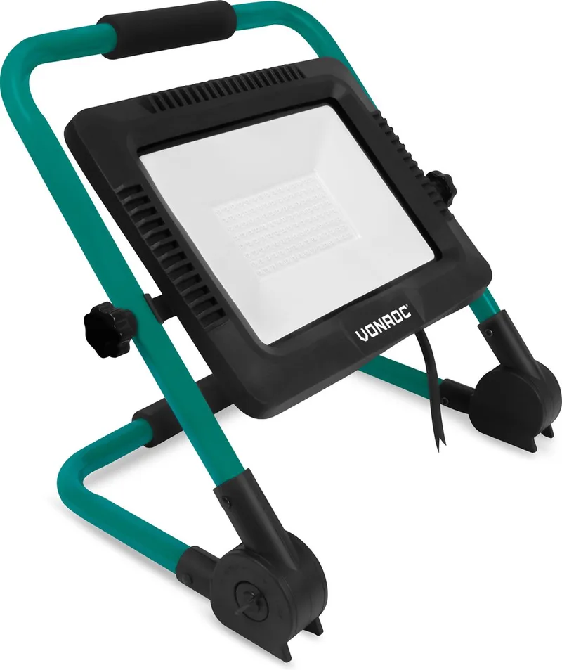 Led werklamp 100W – Opvouwbaar – Kantelbaar - Brede stralingshoek 120° de VONROC, Vert – image du produit