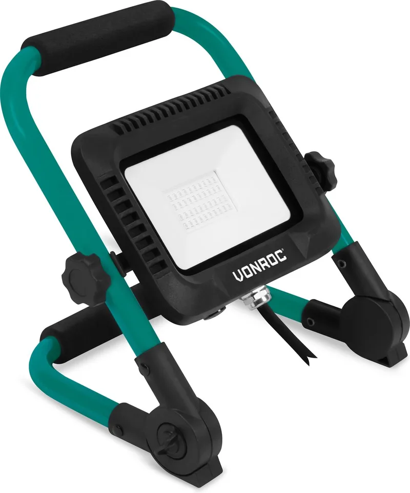 Led werklamp 30W – Opvouwbaar – Kantelbaar - Brede stralingshoek 120° von VONROC, Grün – Produktbild