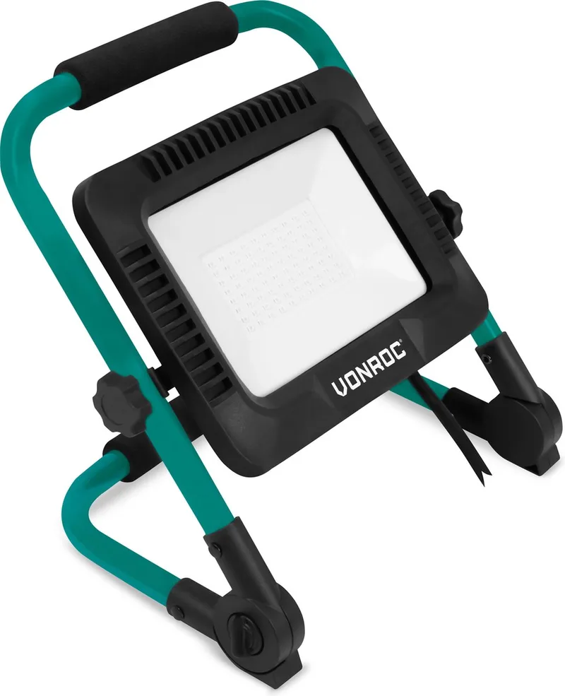 Led werklamp 50W – Opvouwbaar – Kantelbaar - Brede stralingshoek 120° von VONROC, Grün – Produktbild