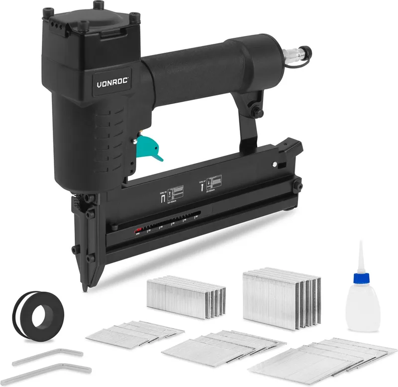PRO Combi Tacker - Incl. 750 spijkers en 500 nieten – 4-7 bar - Universele EURO/DIN 7.2mm koppeling de VONROC – image du produit