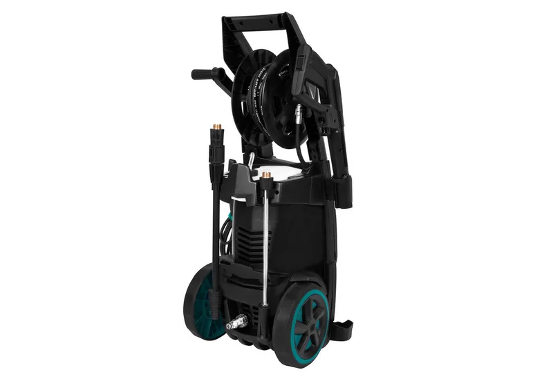 PRO Hogedrukreiniger V25-2 – 2500W – 195 bar – 468 l/h – Duurzame inductiemotor – Incl. 8m slang, slanghaspel, terrasreiniger, reinigingstank en meer de VONROC – image du produit 5 sur 5