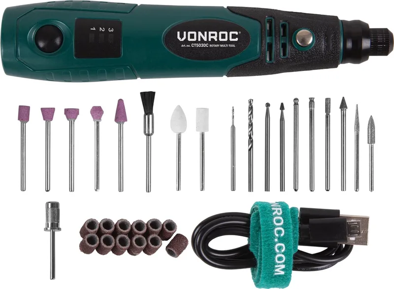 Roterende Multitool – 4V – Incl. 31-delige accessoire set & opbergtas by VONROC – product image 1 of 5