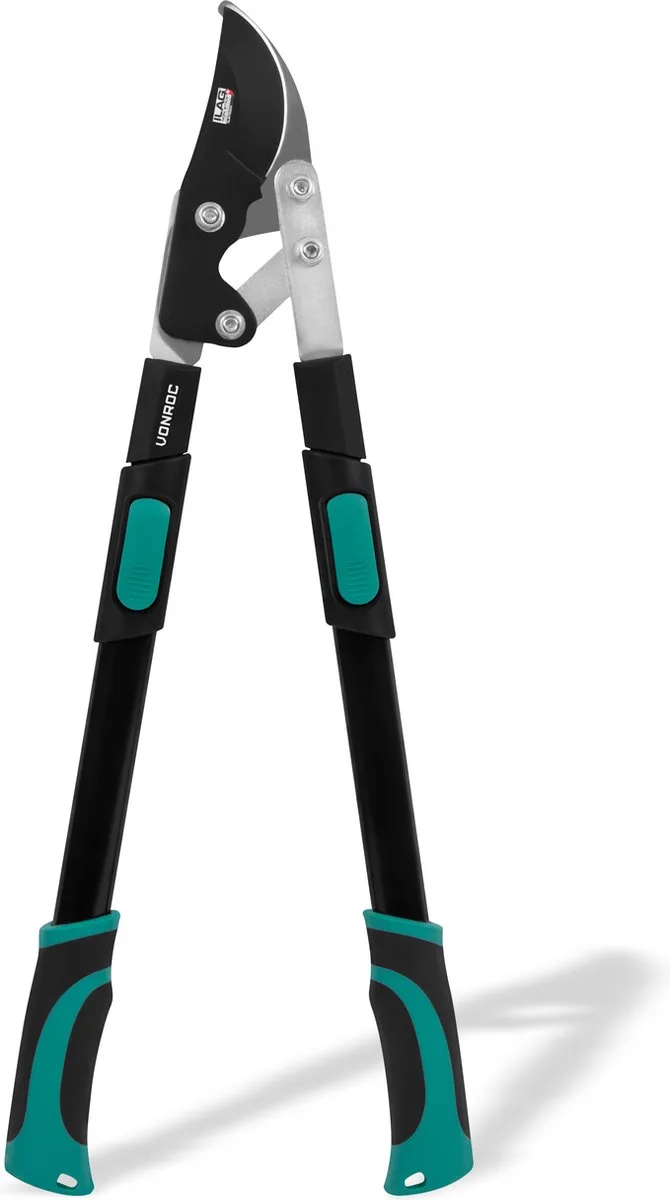Takkenschaar – telescopisch – lengte: 63,5 - 85 cm – papegaaienbek – met ILAG anti-kleefcoating - voor takken tot Ø25mm fra VONROC – produktbillede