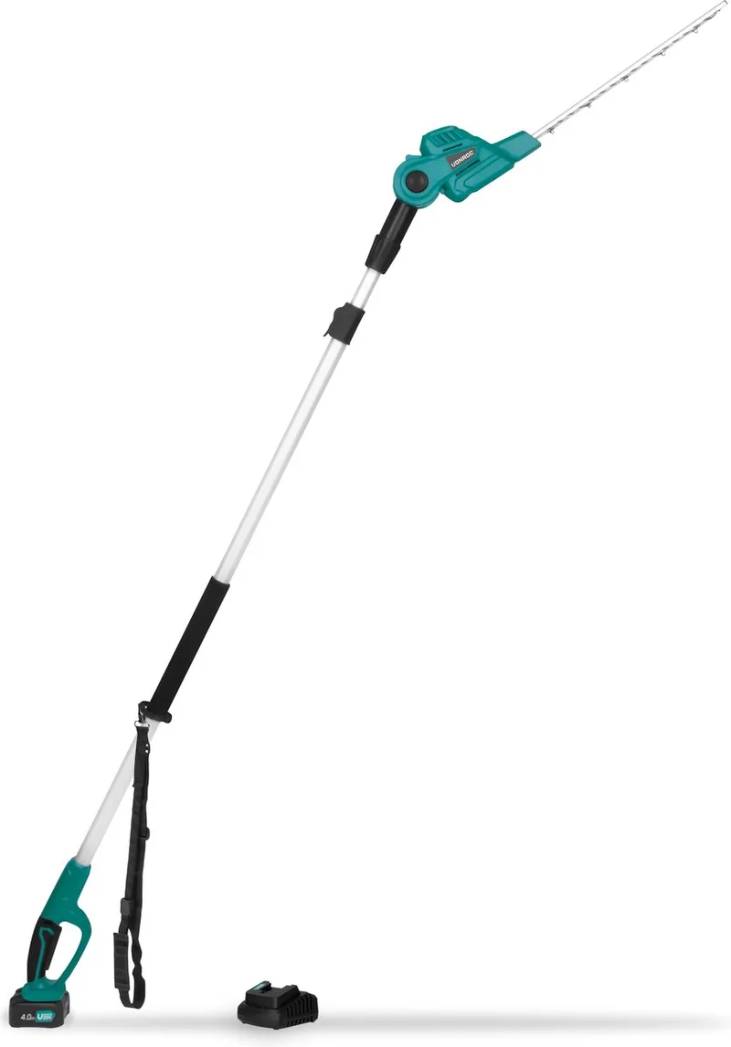 Telescopische Accu Heggenschaar 20V - Kantelbaar blad - Traploos verstelbaar (incl. 4.0Ah Accu en snellader) von VONROC – Produktbild
