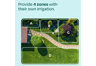 VONROC 4-weg watertimer – Besproeiingscomputer voor 4 zones – Instelbare bewateringstijd en -frequentie per zone by VONROC – product image 2 of 5