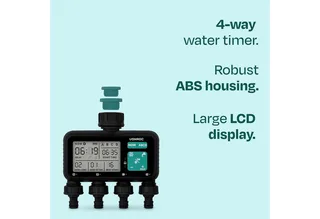 VONROC 4-weg watertimer – Besproeiingscomputer voor 4 zones – Instelbare bewateringstijd en -frequentie per zone by VONROC – product image 3 of 5