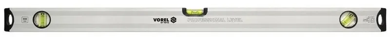 Aluminium Waterpas 80cm met 3 Niveaus by Vorel, Silver – product image