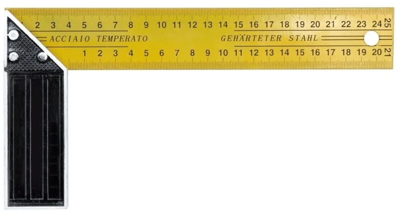 Aluminium Winkelhaak 300 mm - Precisiemeetinstrument by Vorel, Yellow – product image