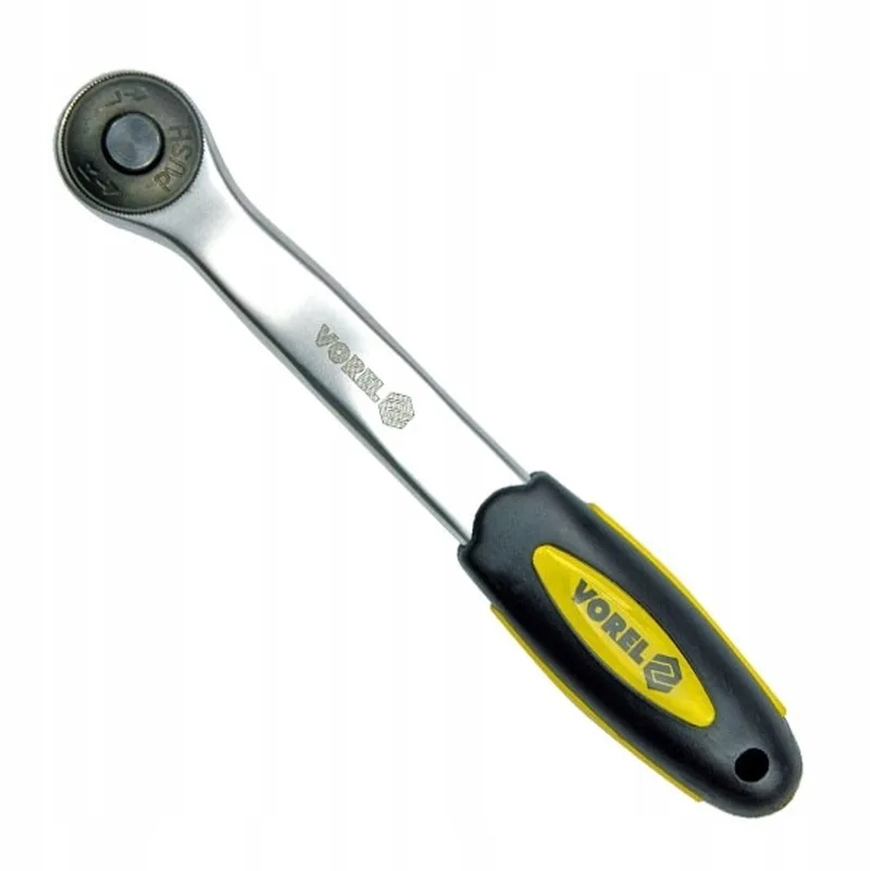 Gebogen Ratelsleutel 3/8" 200mm CrV Staal 72 Tanden de Vorel – image du produit