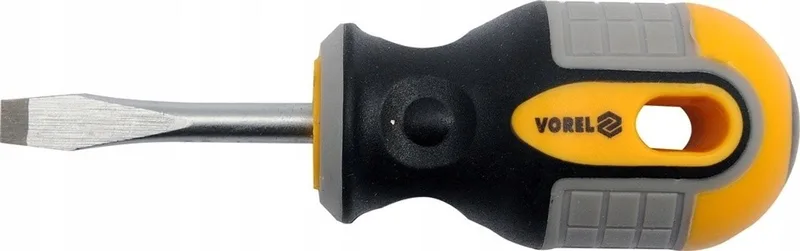 Platte Schroevendraaier 6x38mm CrV - Magnetische Punt by Vorel, Yellow – product image