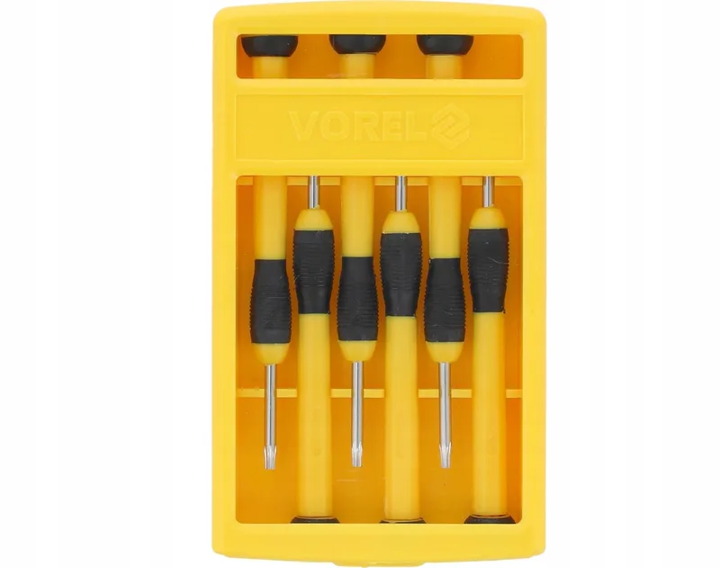 Precisie Schroevendraaiers Torx CR-V Set - 6 Stuks de Vorel, Noir – image du produit