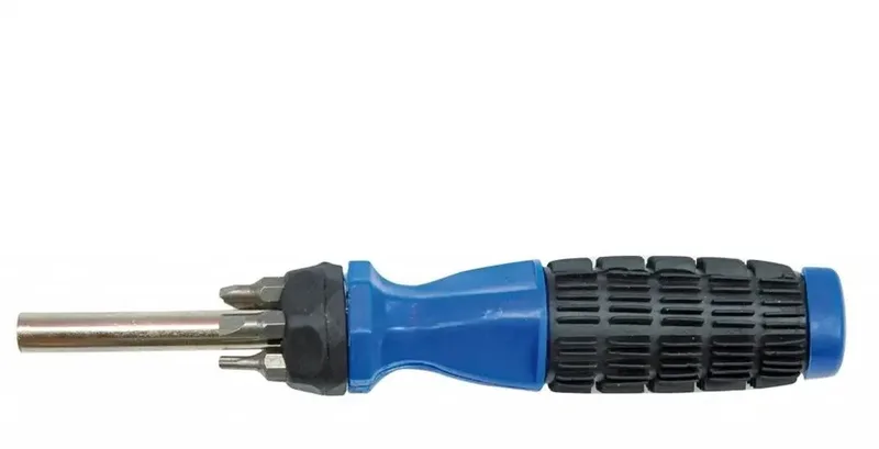 Schroevendraaierset met Rubberen Handvat en 6 Bits van Vorel, Blauw – productafbeelding