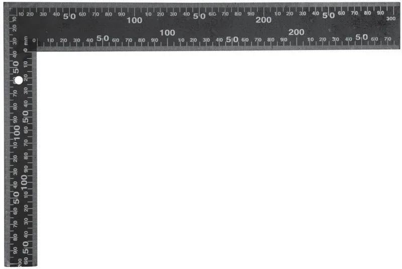 Serie - Metalen Winkelhaak - 300x200 mm - Duurzaam de Vorel, Noir – image du produit