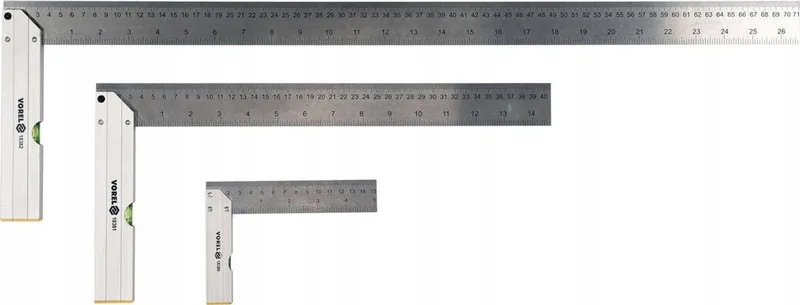 Set van 3 metalen winkelhaken met waterpas von Vorel – Produktbild