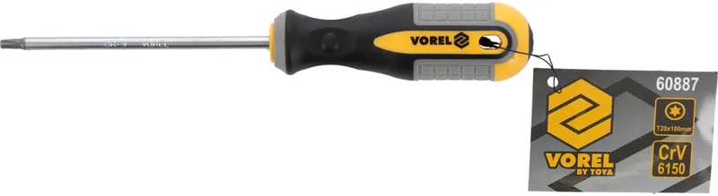 Torx Schroevendraaier T20x100mm CrV - Duurzaam & Betrouwbaar de Vorel – image du produit