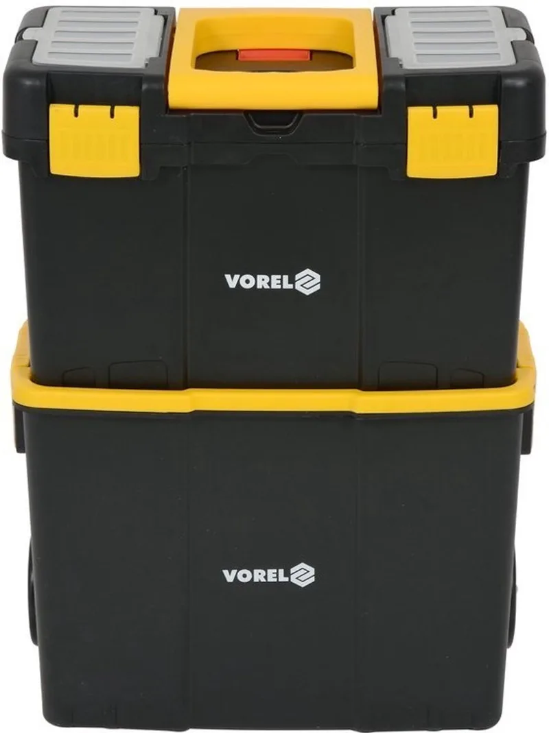 VOREL 2-delige Gereedschapswagen - 46 x 26 x 62,5 van Vorel, Zwart – productafbeelding