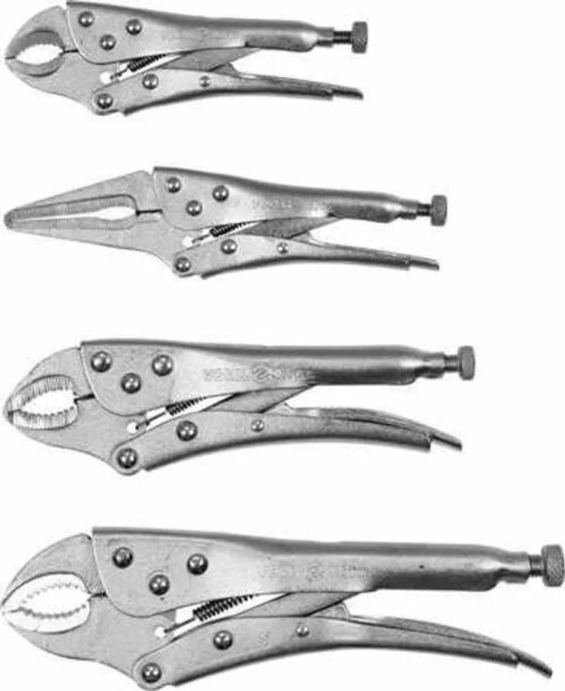 Vorel 44110 - Morsa tangen set - 4-delig - Ergonomische handvaten - Hoogwaardig staal van Vorel, Metaalkleurig – productafbeelding