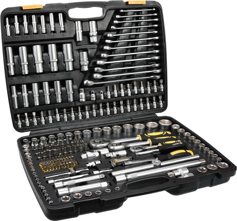 Vorel 58700 Series - Gereedschapsset - 216-delig - Chroom-vanadium staal - Inclusief Koffer von Vorel – Produktbild