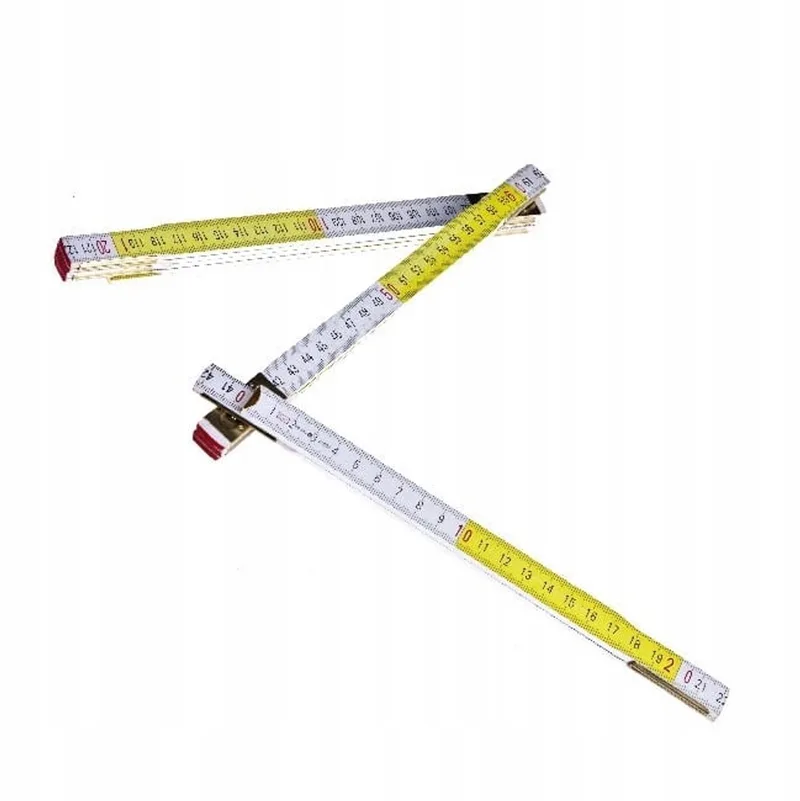 Vouwbare Meetlat 200cm - Hout & Metaal de Vorel, Jaune – image du produit