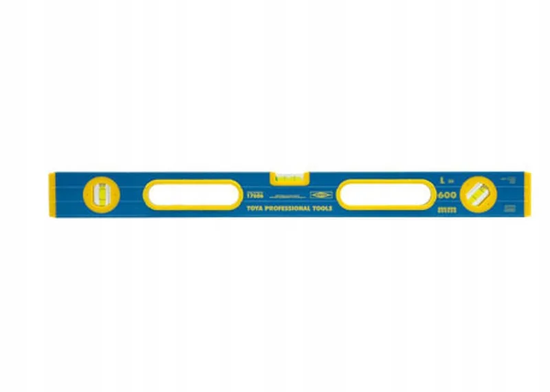Waterpas 80cm met 3 Libellen en 2 Handvatten von Vorel, Gelb – Produktbild