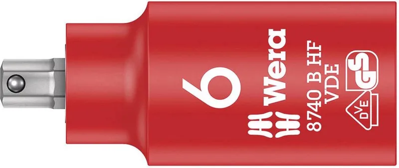 05004902001 Dopsleutel-bitinzet 6 mm 1 stuks 3/8 van Wera, Kleurloos – productafbeelding