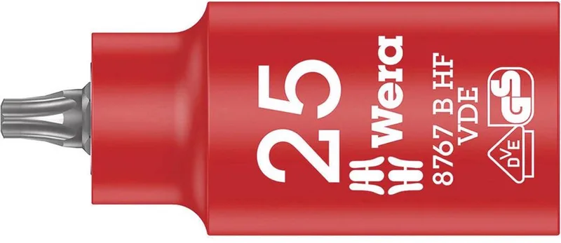 05004921001 Torx® Zyklop Dopsleutel - 3/8" - TX25 x 55mm - 8767 B VDE HF de Wera, Kleurloos – image du produit