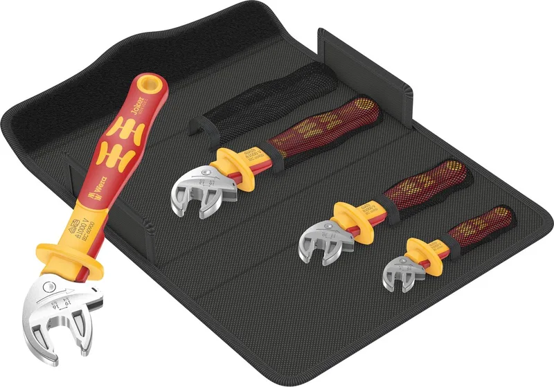 05020170001 Joker VDE 4 Set 1 Zelfaanpassende steeksleutel 4-delig Sleutelbreedte (metrisch) 7 - 19 mm Sleutelbree de Wera, Kleurloos – image du produit