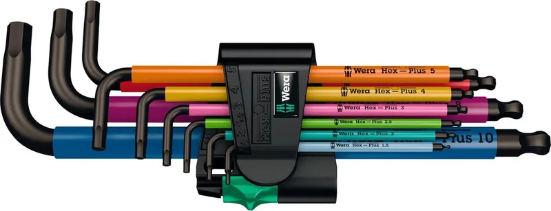 05022089001 9-delige Multicolour Inbussleutelset - 1,5-10mm de Wera, Kleurloos – image du produit