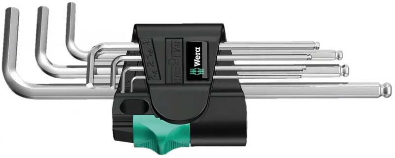 05022720001 9-delige Inbussleutelset - RVS - 1,5-10mm de Wera, Kleurloos – image du produit