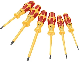 Jeu De Tournevis 1060 I/1062 I/6 Vde de Wera, Rouge, Jaune – image du produit 1 sur 6