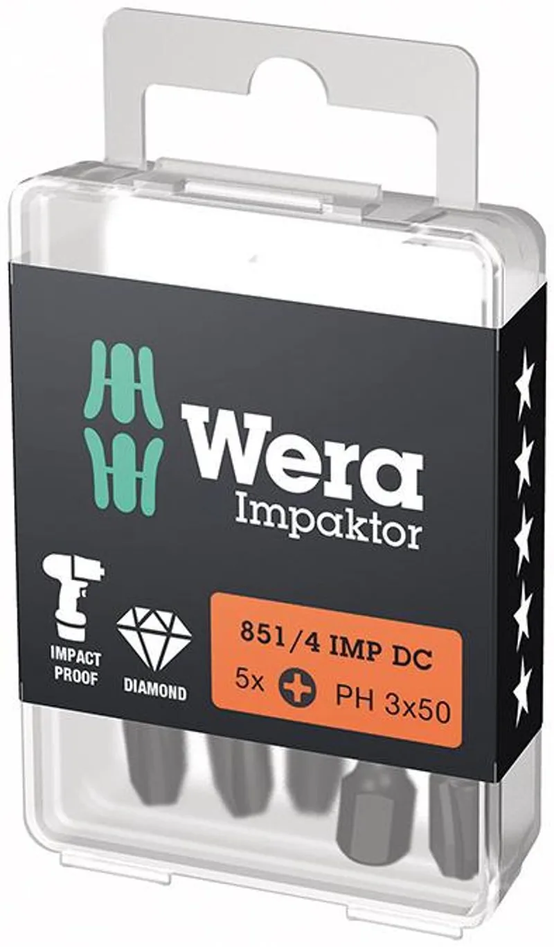 05057657001 851/4 IMP DC PH DIY Impaktor PH Bits PH 3 x 50mm de Wera – image du produit