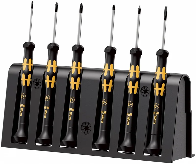 Wera 15506 ESD Elektroniker-Schraubendrehersatz Rack 9-teilig von Wera, Kleurloos – Produktbild