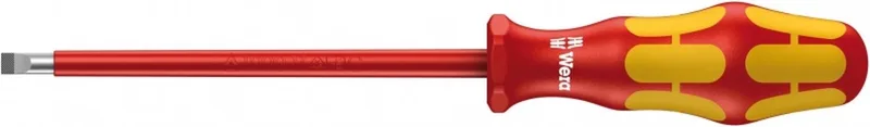 Wera 160 i VDE-isolierter Schlitz-Schraubendreher 16 x 100 x 200 mm von Wera, Kleurloos – Produktbild