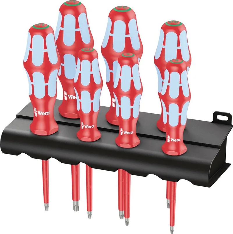3167 i/7 Rack Torx-schroevendraaier VDE Grootte T 8, T 9, T 10, T 15, T 20, T 25, T 30 DIN EN 60900 1 stuk(s) by Wera, Kleurloos – product image