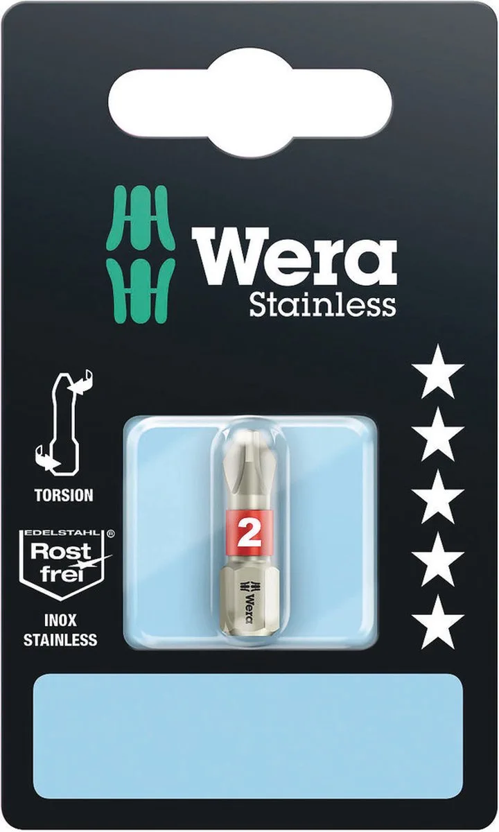 3851/1 TS SB Bits Phillips, RVS, PH 1 x 25 mm - 5 stuk(s) de Wera – image du produit