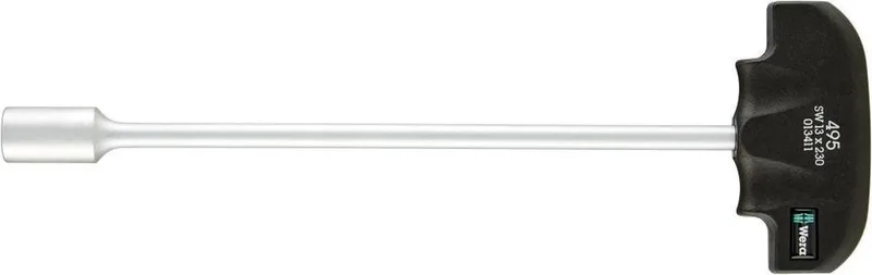 495 T-Greep Dopsleutel-Schroevendraaier, 9 x 230 mm by Wera, Black – product image