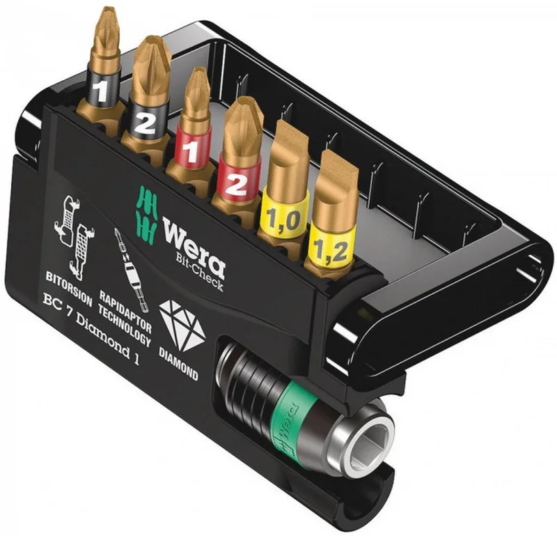 5057416001 7-delige Bit-Check Diamond Bitset de Wera – image du produit