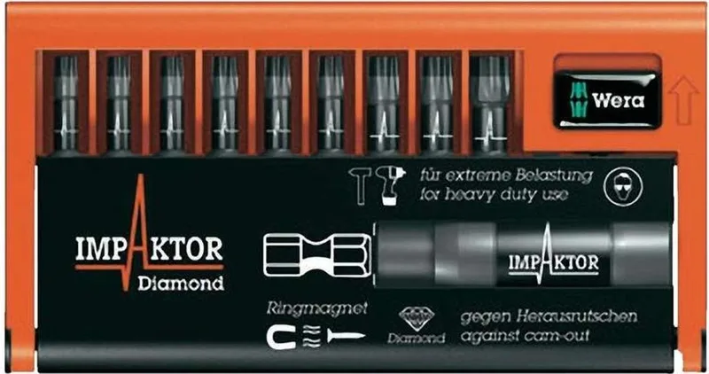 5057688001 10-delige Bit-Check 10 Impaktor 1 Bitset - Torx de Wera – image du produit