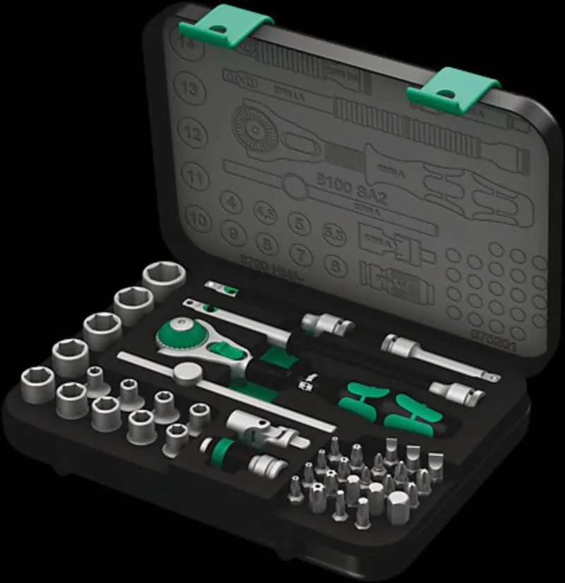 Steckschlüsselsatz Zyklop Speed 42-tlg.1/4 Zoll SW 4-14mm Z.72 6KT von Wera, Kleurloos – Produktbild 1 von 2