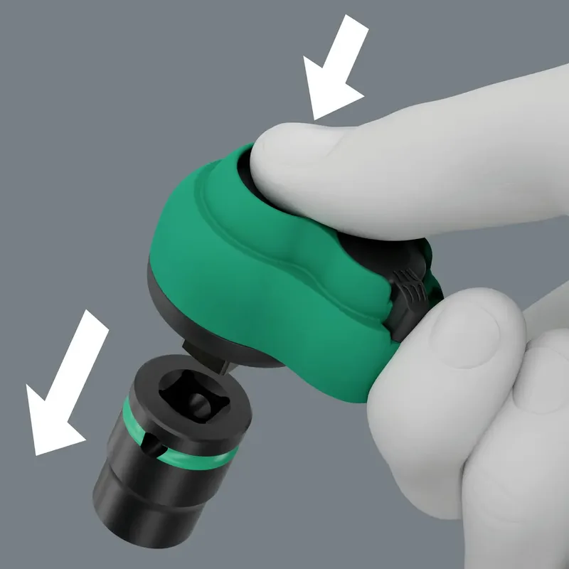 8100 SB 13 Zyklop Comfort-Knarrensatz, zöllig, 3/8", Werkzeug-Set van Wera – productafbeelding 3 van 3