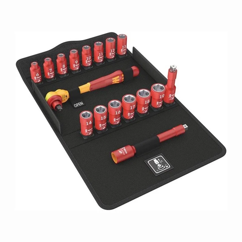 8100 SB VDE 1Zyklop ratel- set, isol., switch, 3/8" van Wera, Kleurloos – productafbeelding 1 van 2