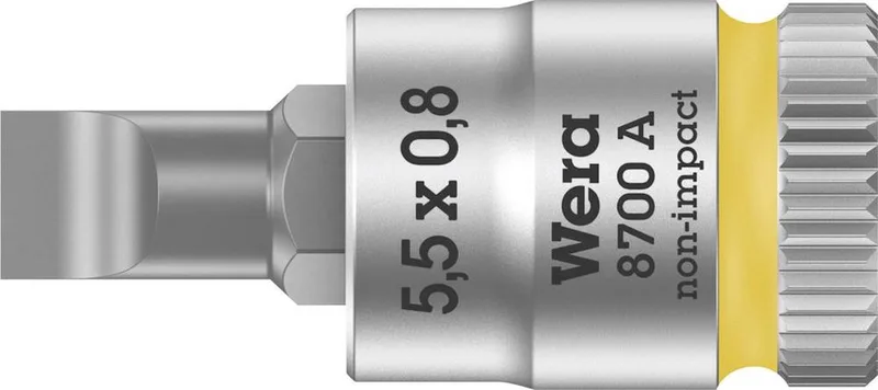 8700 A FL 05003320001 Plat Dopsleutel-bitinzet 5.5 mm 1/4 (6.3 mm) by Wera, Kleurloos – product image