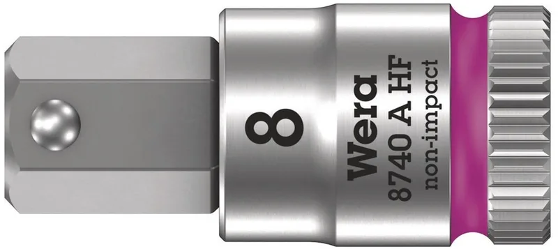 8740 A 05003339001 Inbus Dopsleutel-bitinzet 8 mm 1/4 (6.3 mm) von Wera, Kleurloos – Produktbild