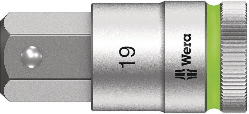 8740 C HF Zyklop - dopsleutel 1/2" - 19mm von Wera, Kleurloos – Produktbild